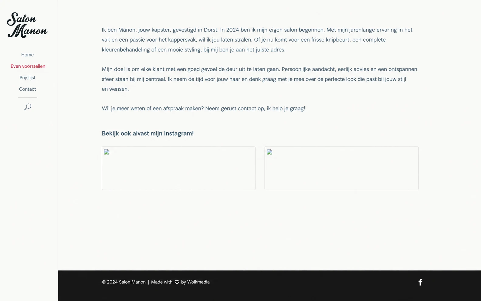 Salon Manon – oude website, over ons